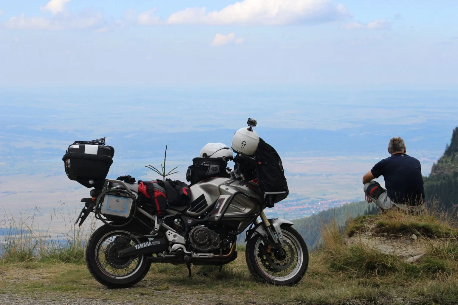 Motorka na hoře